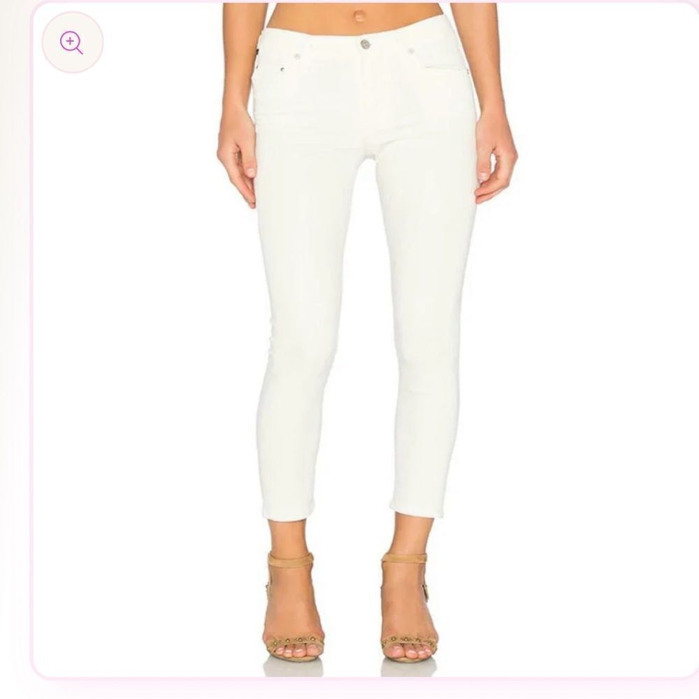 Citizens of Humanity High Rise Rocket Crop Skinny Jeans in white  Size 26